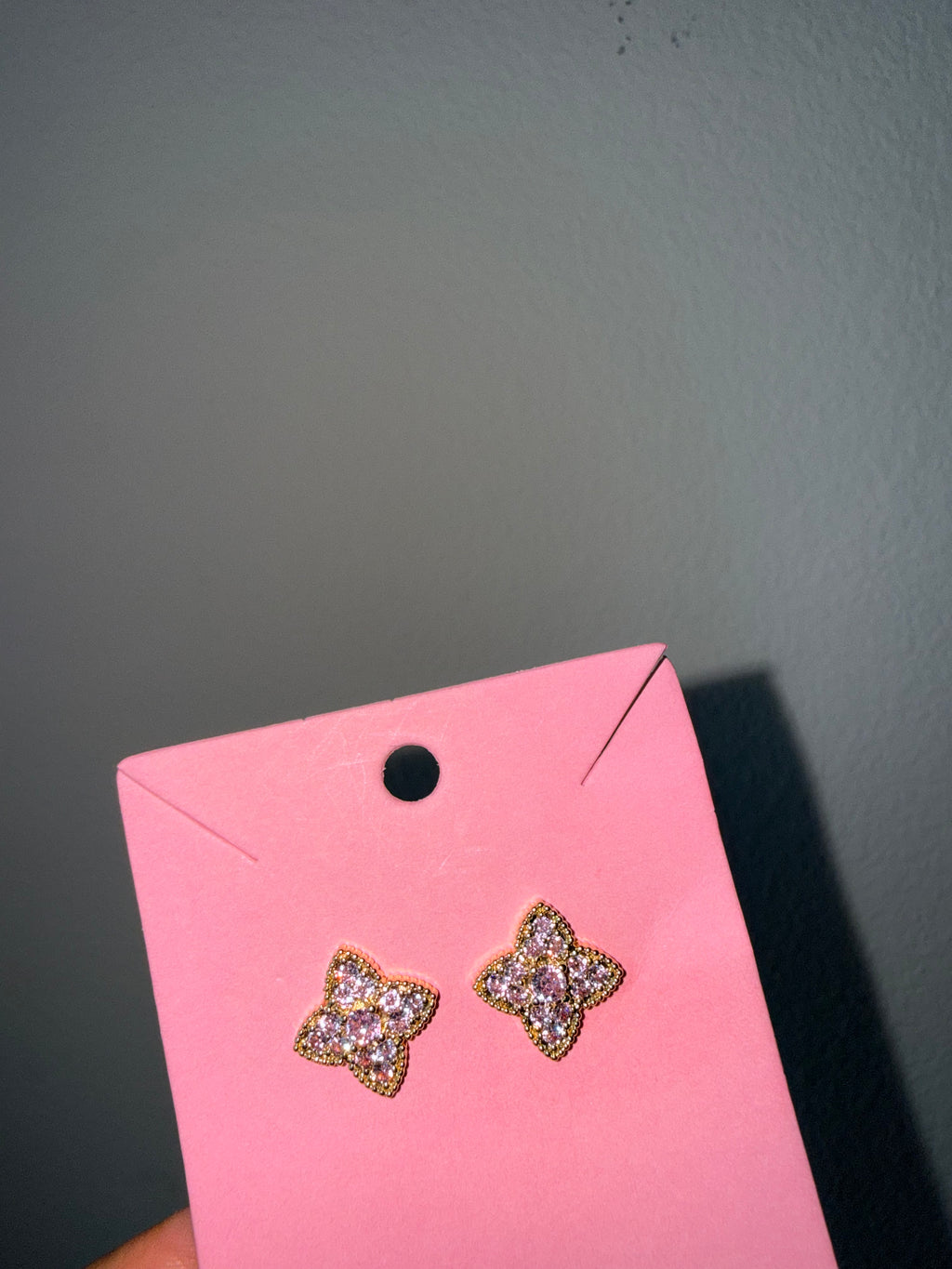 PNK DMND EARRINGS