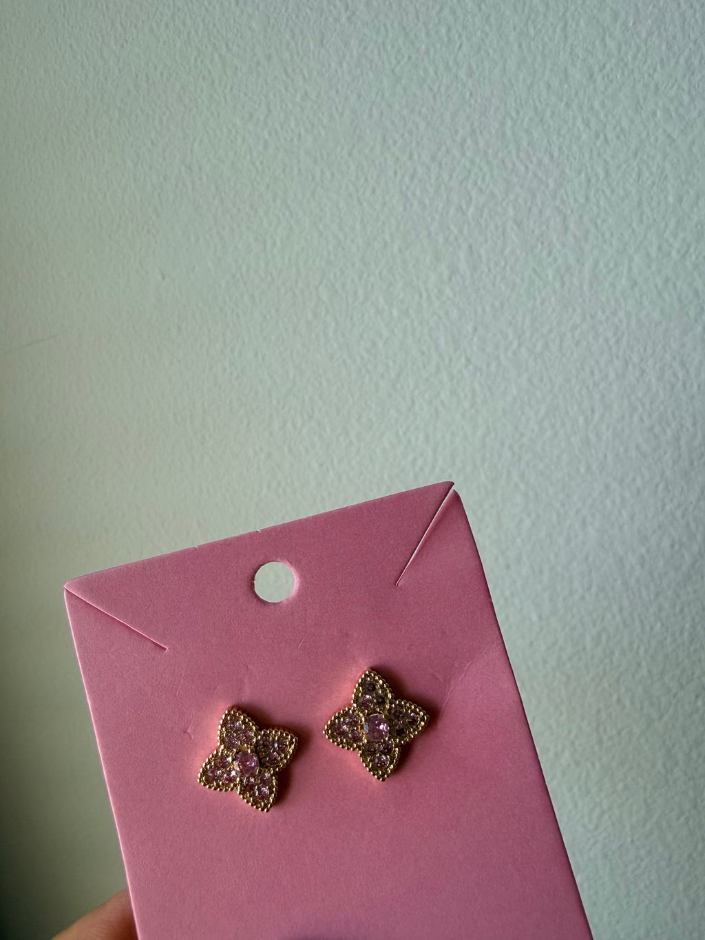 PNK DMND EARRINGS