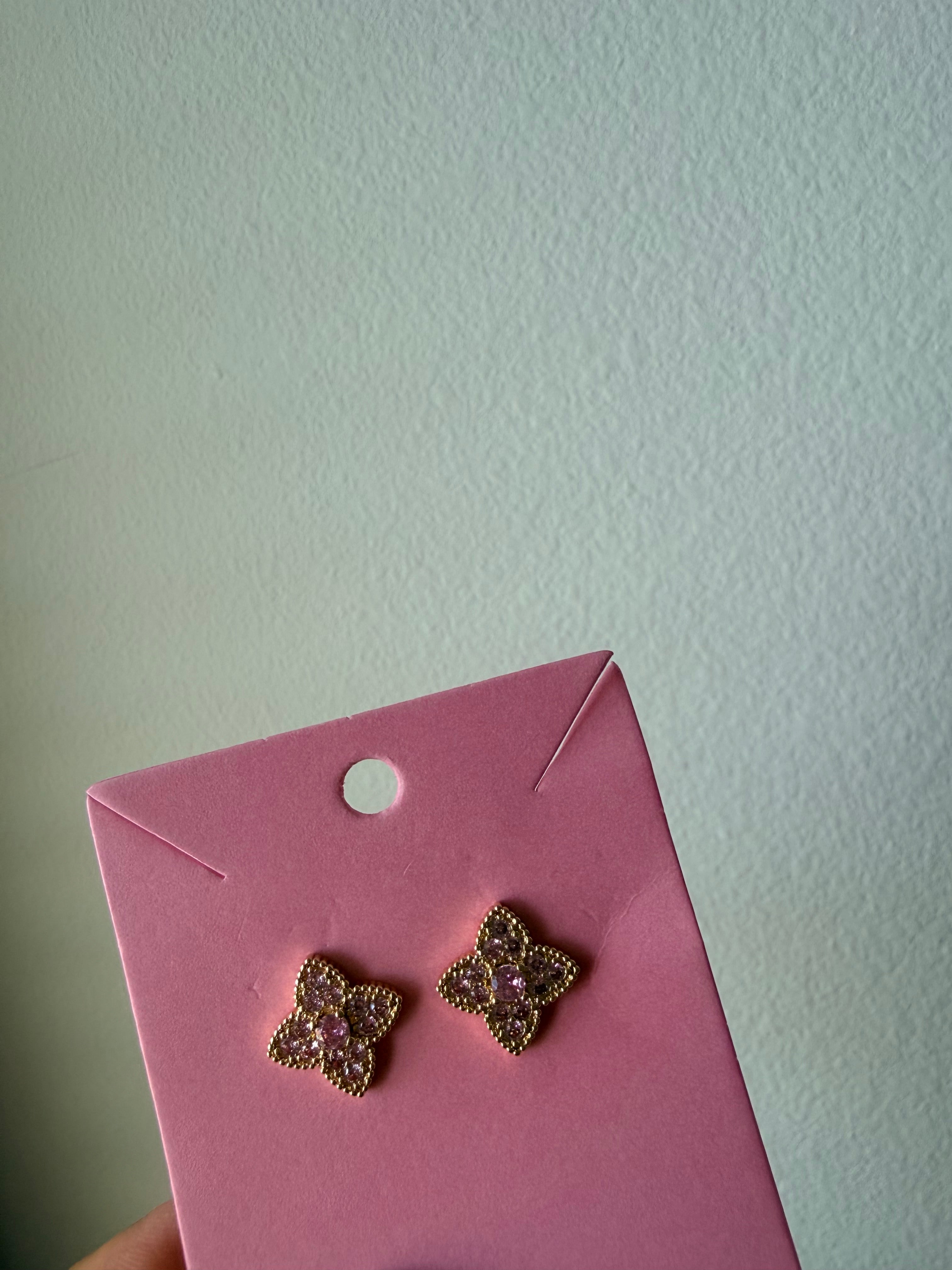 PNK DMND EARRINGS